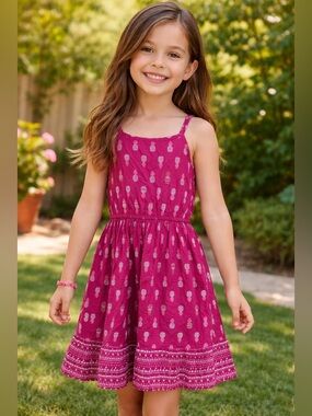 Carter's Girl Pineapple Summer Dress Size 7